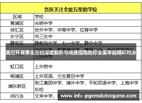 美冠杯赛事全方位深度解析与观赛指南助你全面掌握精彩对决