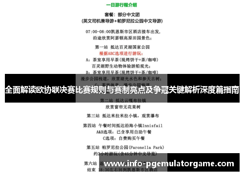 全面解读欧协联决赛比赛规则与赛制亮点及争冠关键解析深度篇指南